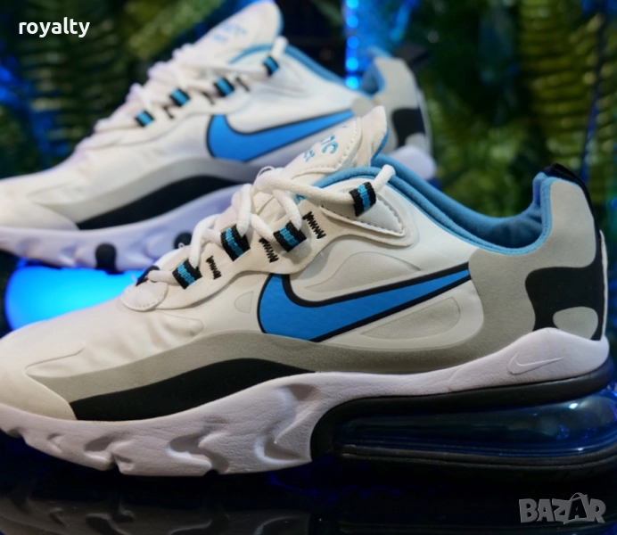 NIKE AIR MAX 270 REACT Цвят-Бяло и Синьо мъжки маратонки , снимка 1