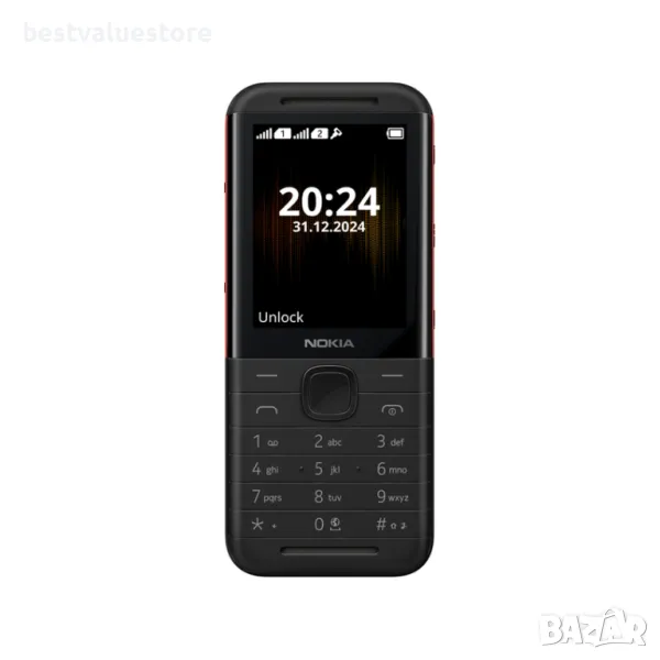 Nokia 5310 2024 Dual Black/red Мобилен Телефон Gsm 2.40 , Задна Камера 0.3 Mpx, снимка 1