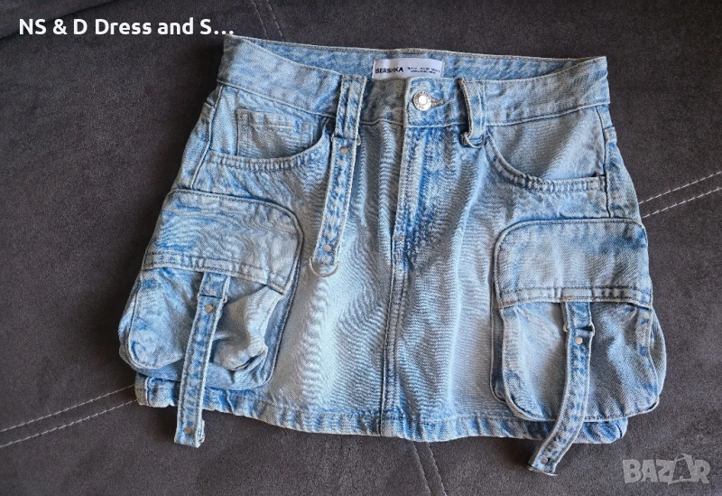 Bershka дамска къса дънкова пола , снимка 1