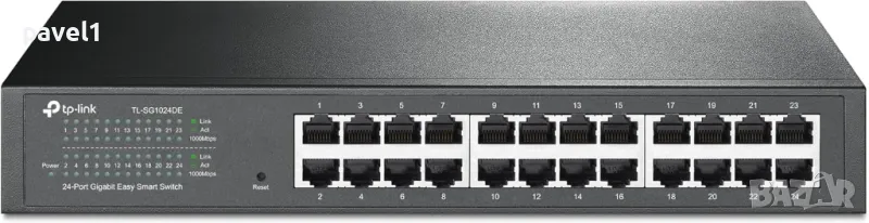 НОВ В ЦЕЛОФАН НЕОТВАРЯН Switch (Комутатор) Easy Smart TP-LINK TL-SG1024DE 24-Port Gigabit TL-SG1024D, снимка 1