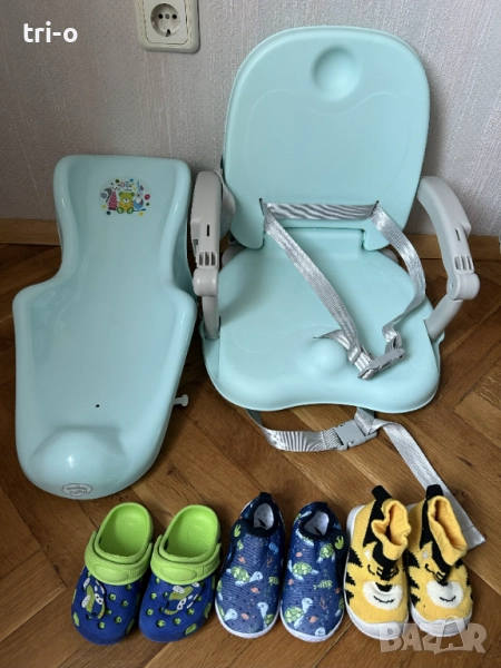 Lorelli EGO GREEN Повдигащ стол за хранене+подложка за къпане и детски обувки, снимка 1