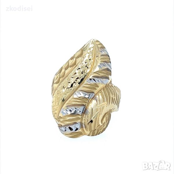 Златен дамски пръстен 2,38гр. размер:54 14кр. проба:585 модел:24760-1, снимка 1