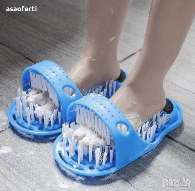 🦶 Ексфолиращ Чехъл за Баня – Масаж, Четка и Пемза (28 см) с Вакуум Залепване, снимка 1