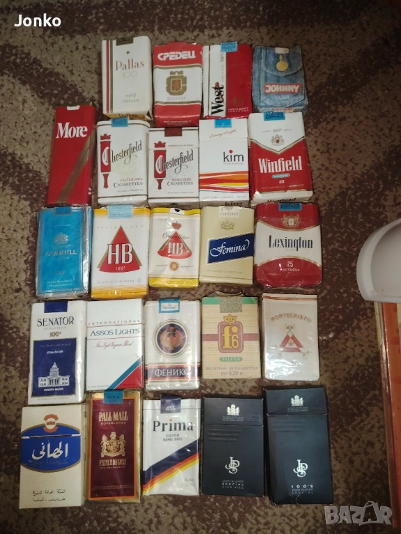 Стари цигарени опаковки, снимка 1