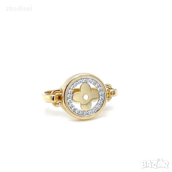 Златен дамски пръстен Louis Vuitton 2,56гр. размер:55 14кр. проба:585 модел:23698-2, снимка 1
