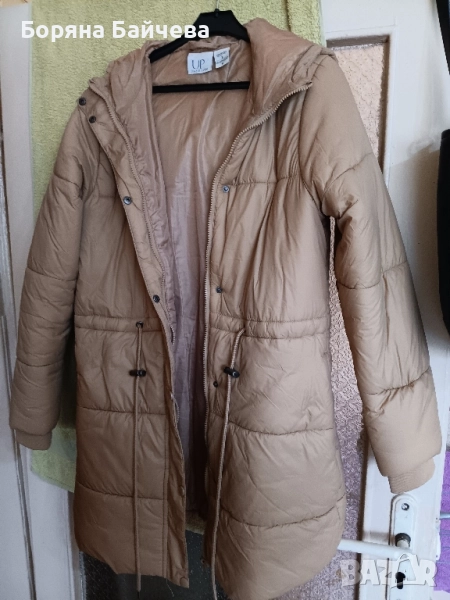 Дамско дълго яке с пух, снимка 1