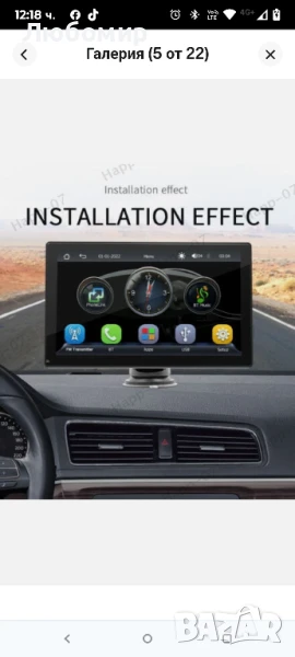 9-инчов автомобилен стерео радиомонитор безжичен Carplay Android Auto преносим MP5 плейър, снимка 1