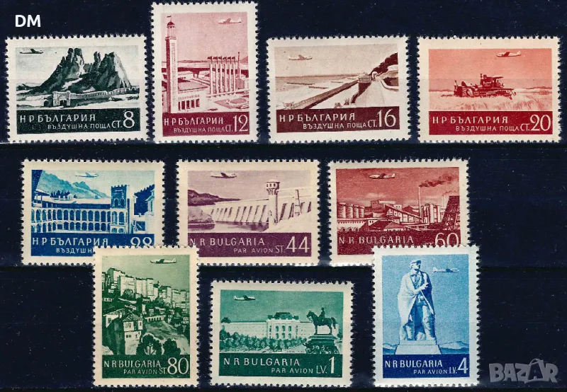 България 1954 - изгледи MNH, снимка 1