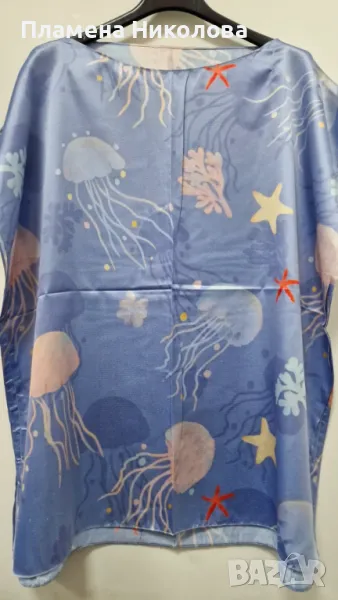 Луксозна плажна туника от 100% коприна – стил и комфорт за летните дни, снимка 1