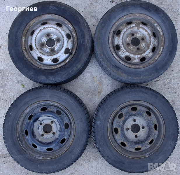 Железни джанти от Рено 13” цола с гуми, снимка 1