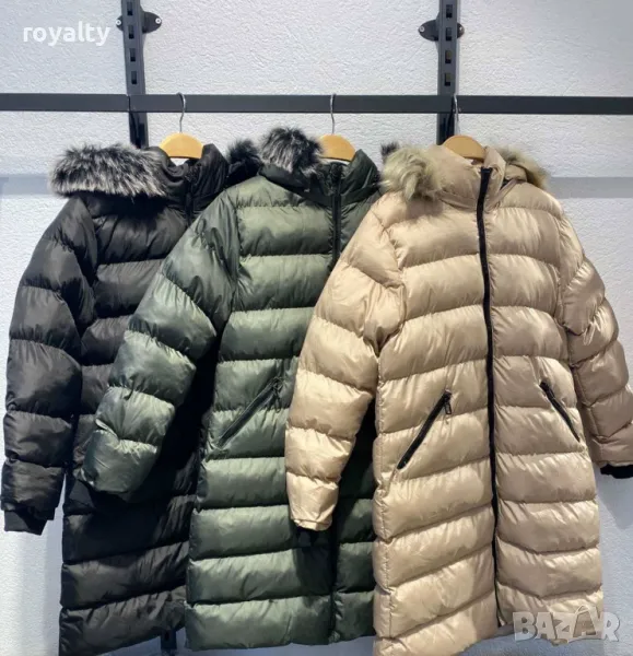 Дълго дамско яке със силиконова вата, снимка 1