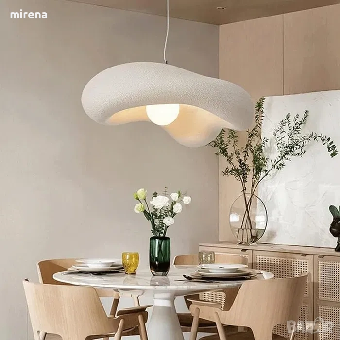 Висяща лампа полилей стил облак wabi sabi 60*50 см Е27, снимка 1