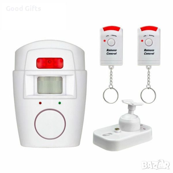 Безжична аларма със сензор за движение с две дистанционни, снимка 1