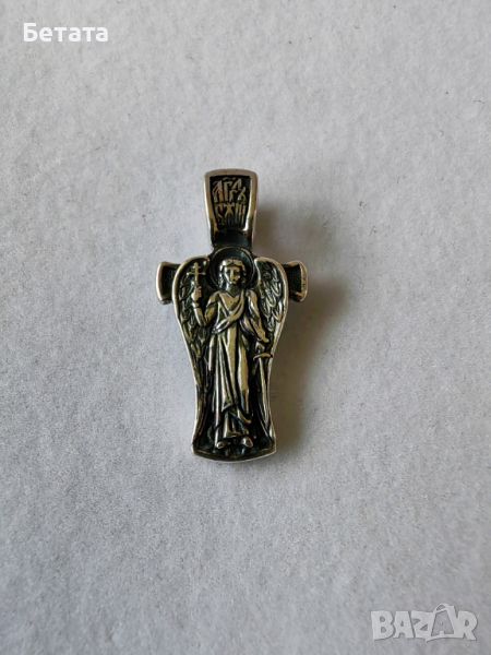 Сребърен кръст, сребърнса висулка, сребро 925, истинско сребро, православен кръст, Евангелие, снимка 1