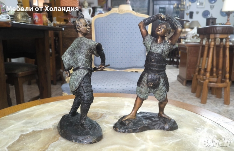 Бронзови пластики на самураи, снимка 1