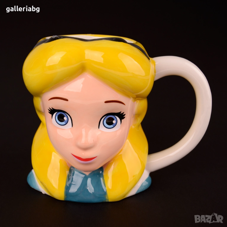 3D керамична чаша принцеса Алиса в Страната на чудесата (Alice in Wonderland) – 200 мл, снимка 1