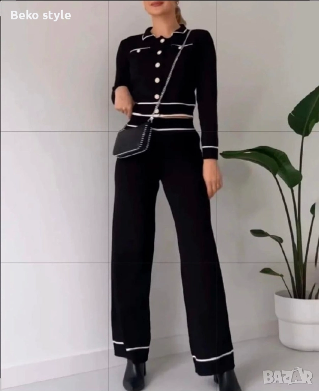 Дамски сет 2 части в Бяло и Черно, снимка 1