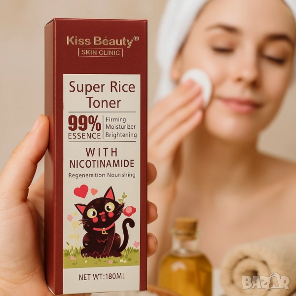 Тонер за лице с оризов екстракт, никотинамид и церамиди Super Rice Toner – 180 мл, снимка 1