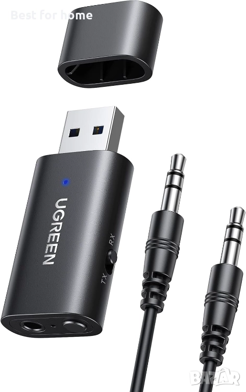 UGREEN USB 2.0 към 3.5 мм Bluetooth предавател, снимка 1