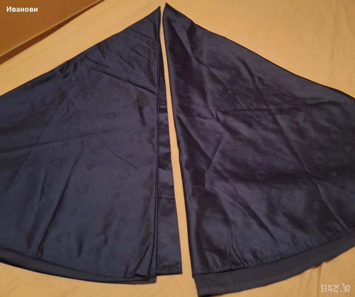 2 празнични тъмносини кръгли покривки, нови, 160 см, снимка 1