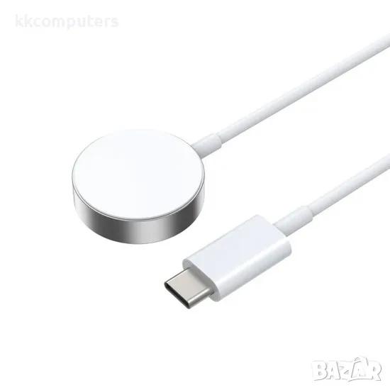 Безжично магнитно зарядно за Apple Watch BWOO 5W WL-18 с Type-C кабел, Бял, снимка 1