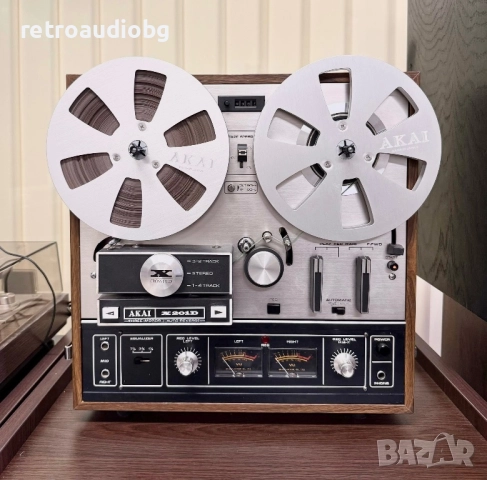 🔊Ретро ролков триглав магнетофон AKAI x-201D - магазинно състояние🔊, снимка 2 - Декове - 52730292