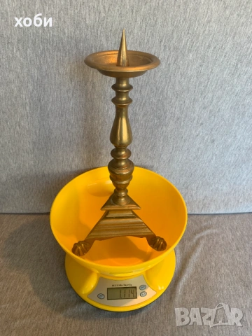 стар бронзов свещник, снимка 6 - Антикварни и старинни предмети - 54100606