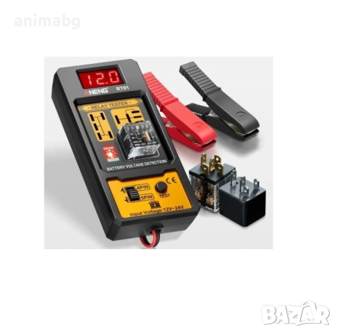 ANIMABG Универсален тестер за проверка на автомобилен акумулатор, 11-25V, LED индикаторна светлина, снимка 3 - Друга електроника - 52477957