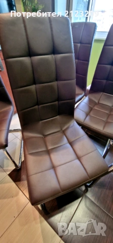 Стъклена трапезна маса с четири стола, снимка 5 - Маси - 53926993