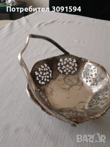 Винтидж арт деко 1930 кошничка за ядки , снимка 6 - Други ценни предмети - 41709750