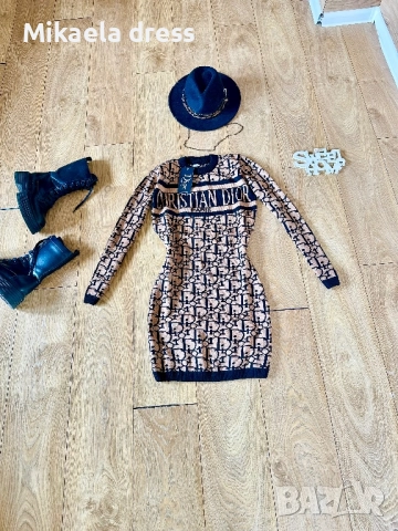 Разкошна топла ежедневна рокля.Суперефектна