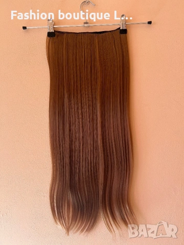 Медна треса екстеншън 100 гр. с дължина 60 см. ширина 25 см. с 5 щипки може да се къдри и изправя ❤️