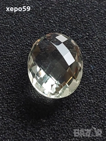 Прекрасен натурален 16 каратов двустранно фасетиран аквамарин с морско зелен оттенък/диамант,рубин/, снимка 10 - Други - 52470456