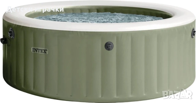 Надуваемо джакузи Pure Spa Bubble Therapy Intex с диаметър 196см, с 4 места, зелено, снимка 2 - Други - 54258846