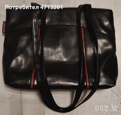 Черна чанта Dennis Parrot, снимка 3 - Чанти - 53180094