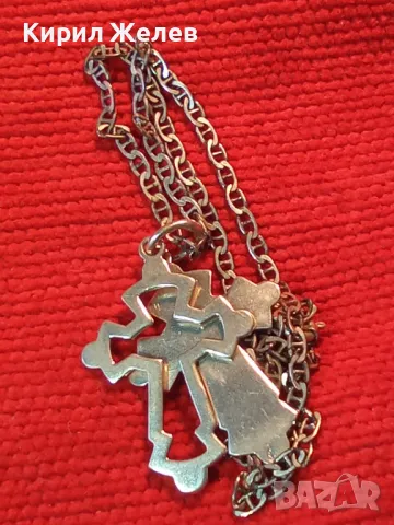 СТИЛЕН ДВОЕН СРЕБЪРЕН КРЪСТ със СРЕБЪРНА ВЕРИЖКА - СРЕБРО 925 ITALY МАЙСТОРСКА АРТ ИЗРАБОТКА 50133, снимка 12 - Колиета, медальони, синджири - 49327994