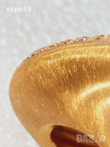 Уникален дамски златен пръстен,злато 18 карата,45 брилянта,и огромна камея, снимка 9 - Пръстени - 53840580