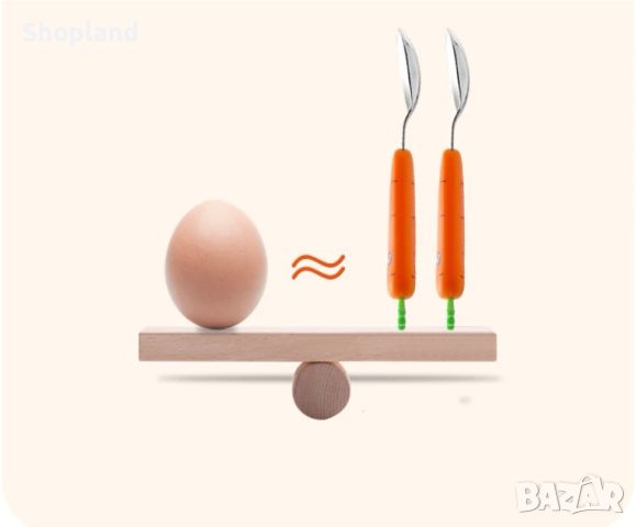 Детски комплект прибори във формата на морков, снимка 11 - Прибори, съдове, шишета и биберони - 46290062