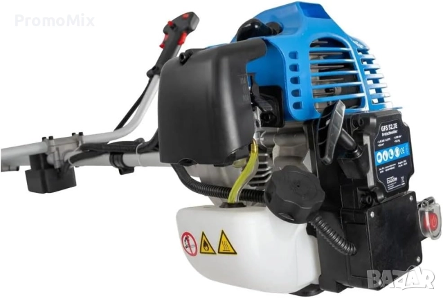 Бензинов тример Gude GFS 52.3 9500rpm 52 см³ Бензинова косачка Тример за трева с 2 ножа и корда , снимка 4 - Градинска техника - 52739220