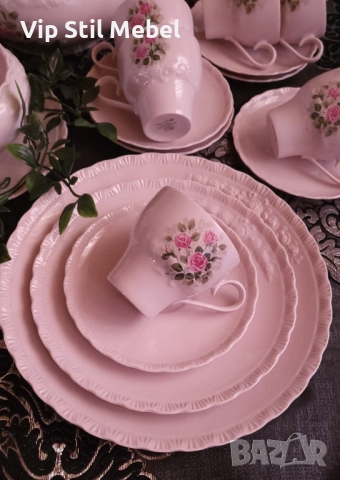 Розов порцеланов сервиз Hutschenreuther , снимка 13 - Сервизи - 52668065