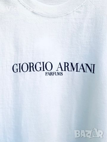 Бяла тениска GIORGIO ARMANI vintage, снимка 7 - Тениски - 45892461