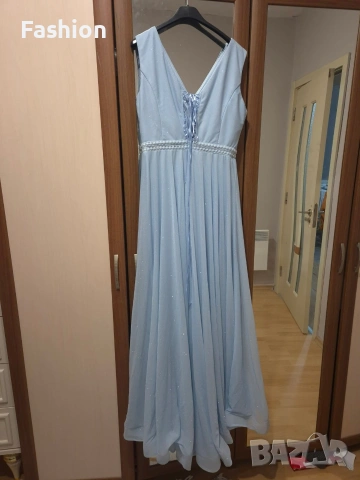 официална рокля цвят небесно синьо номер 44, снимка 2 - Рокли - 53119444