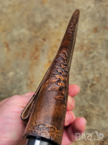 Ръчно изработен нож Черен Текстолит , снимка 15 - Ножове - 52322800