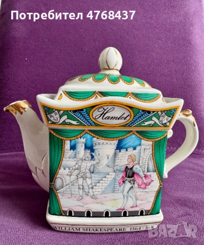 Порцелан. Порцеланов чайник Sadler England “Hamlet”-коллекционерский.