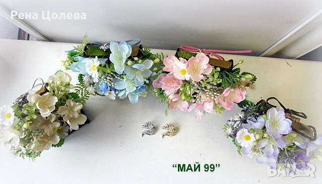 Цветя+брошка глава на кон в ковчеже, снимка 6 - Подаръци за жени - 53087686