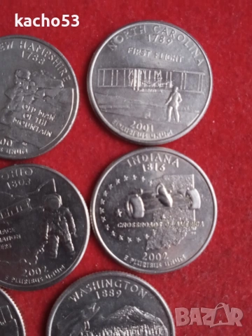 Възпоменателни монети САЩ /куотъри/., снимка 3 - Нумизматика и бонистика - 53393954