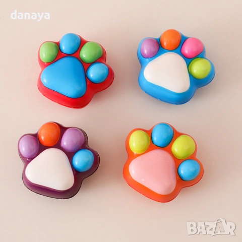 6481 Антистрес скуиши лапичка мека играчка за стискане тип squishy, 5 см, снимка 4 - Други - 53768199
