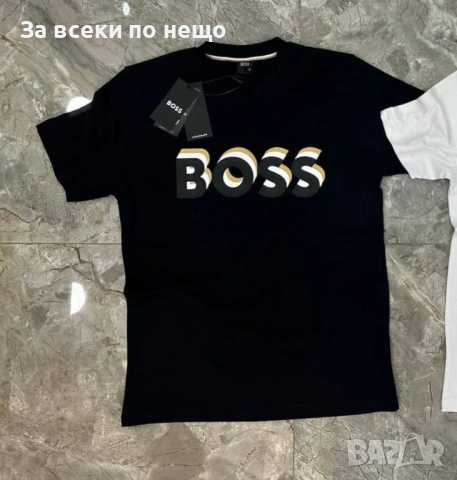 Hugo Boss Мъжка Черна Тениска👕Мъжка Блуза С Къс Ръкав В Черен Цвят Код Mens P.293
