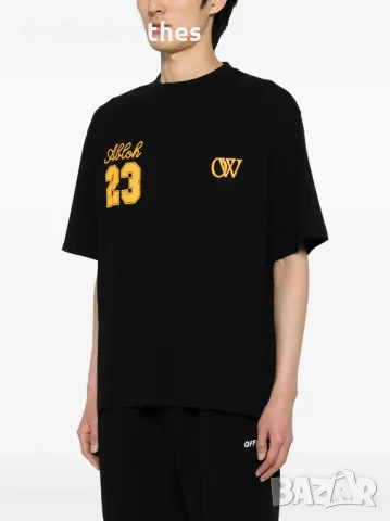 OFF-WHITE c/o VIRGIL ABLOH Black OW 23 Skate S/S Мъжка Тениска size L, снимка 5 - Тениски - 47324777