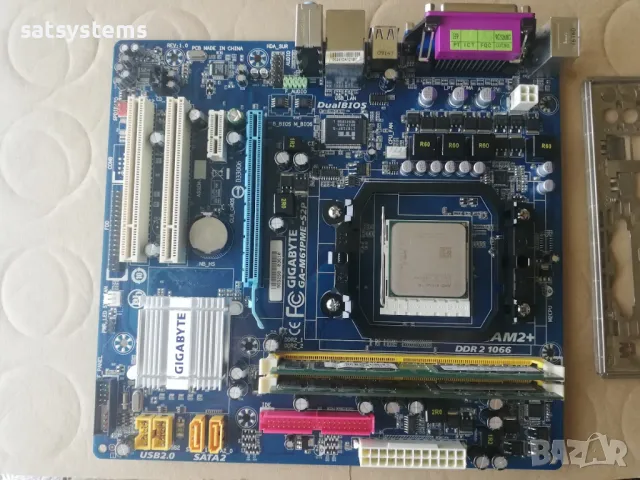 Дънна платка Gigabyte GA-M61PME-S2P Socket AM2+ CPU+FAN+RAM, снимка 5 - Дънни платки - 47976654